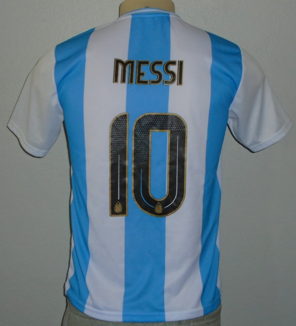 Lionel Messi #10 Argentina Adidas 2022 FIFA Soccer Champions Jersey Men Small