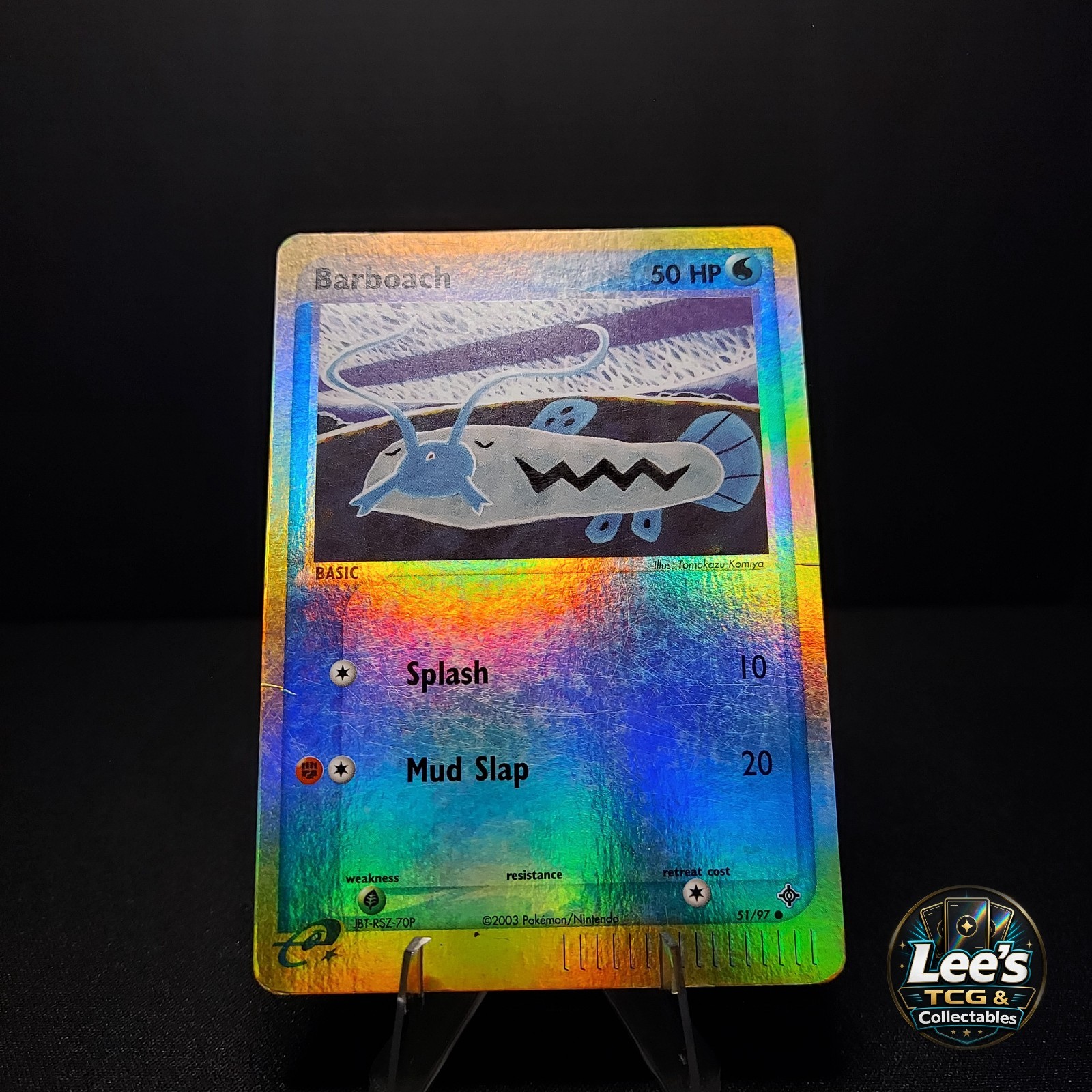 Barboach 51/97 Reverse Holo EX Dragon DR English Pokemon Card - MP (Moderate)
