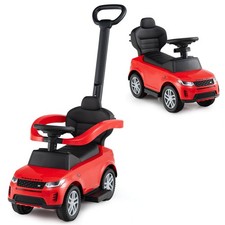 Kids Ride on Push Car w/Horn  Start-up Sound Under-seat Storage Push Handle
