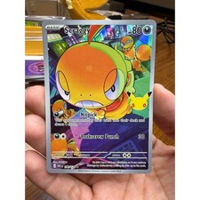 Pokemon Scraggy 140/128 Illustrazione Rara Carta Holo 30° Anniversario Full Art