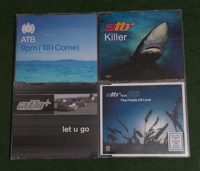 4x ATB CD Single Bundle - 9AM (Till I Come), Killer, Let U Go, Fields of Love