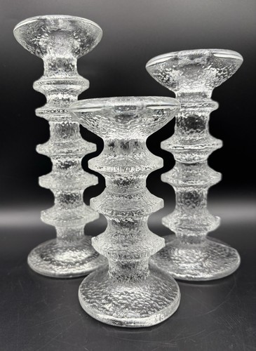 3 Iittala Finland FESTIVO Candlestick Holders 5/4/3 Ring Scandinavian Modern - Picture 10 of 11