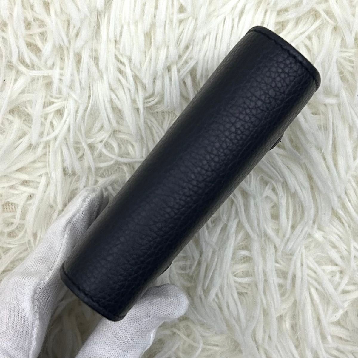 CELINE Small Folded Multi-Function Wallet Navy Be… - image 2