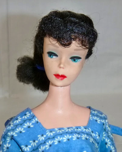 Vtg 1962 Mattel Ponytail Barbie #850 Brunettte #6 In Lets Dance Dress #978