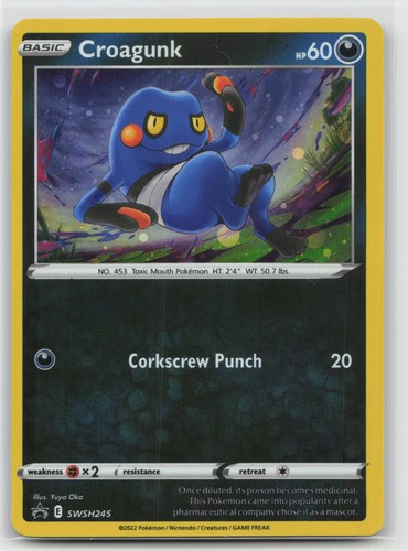 Sword & Shield Promo Cards Croagunk (Cosmos Holo) SWSH245 Promo Pokemon NM