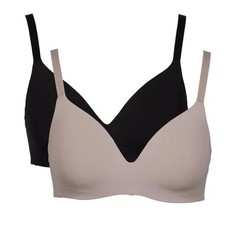 Calvin Klein Bra Women's M Black Fresh Lightly Lined Microfiber Stretch 2-Pack