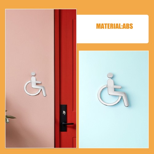 Letrero de inodoro de 6 piezas para discapacitados de baño accesibles para hombres y mujeres - Imagen 4 de 12