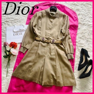 Christian Dior Strampler Top Zustand Beige Stickerei Größe M 98 cm Länge