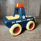 Vintage 1987 Mini Tonka Junior Blue Plastic Police Car Truck Little People