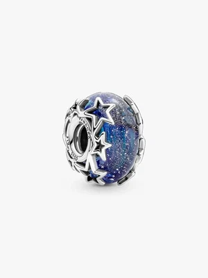 PANDORA Charm Anhänger Bead Galaxis Sterne Murano Glas Sterlingsilber 790015C00 - Bild 1 von 4