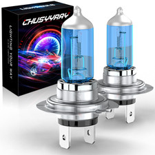 2x H7 Halogen Headlight Bulb Kit High Or Low Beam 5000k Super Blue 4000lm Lights 2x H7 Halogen Headlight Bulb Kit High Or Low Beam 5000k Super Blue 4000lm Lights