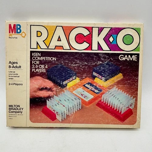 VINTAGE Rack O Card Game COMPLETE Milton Bradley 1980 Racko Numbers
