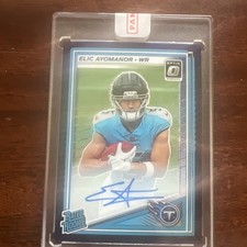 2025 Panini Donruss Optic Football Elic Ayomanor On Card Auto /42