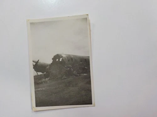 WW2 Photo Military Aircraft Crashed Much Damage WW11 WW II VTG War Airplane WWII