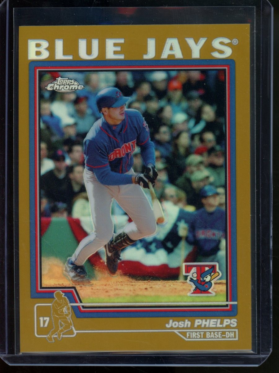 2004 Topps Chrome Josh Phelps Gold Refractor #42