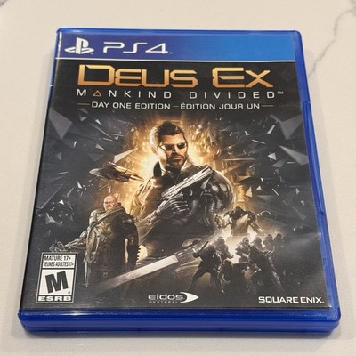 Deus Ex: Mankind Divided -- Day One Edition (PS4, 2016) TESTED FREE SHIPPING