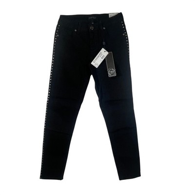 Evermore Denim Black Ankle Skinny Jeans Studded Juniors Size 1 Women's Pants