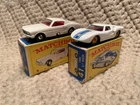 Lot Of 2 Matchbox/Lesney #8 Ford Mustang & #41 Ford GT Racer W/Boxes White WOW