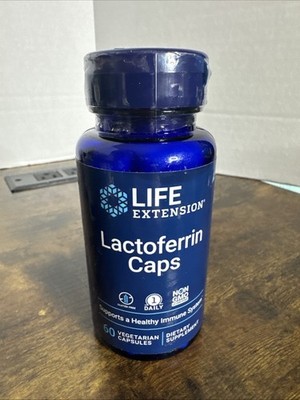 Life Extension , Lactoferrin 300mg 60 Capsules Exp 9/2027 Gluten Free Non GMO