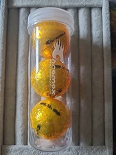 Pack of 3 Chromax M5 High Visibility Golf Balls Gold Tube Brand New
