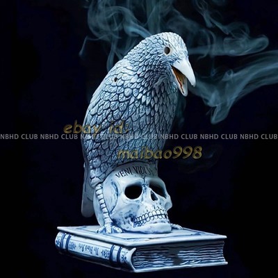 23cm NEIGHBORHOOD NBHD Crow Skull Chamber Ceramic Incense Burner