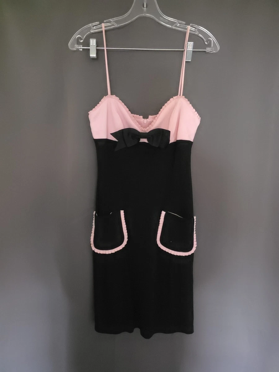 Robe Noire ABS By Allen Schwartz Taille 4 - Style Bubble Sans Manches, Genou, Polyester, Neuve Sans étiquettes