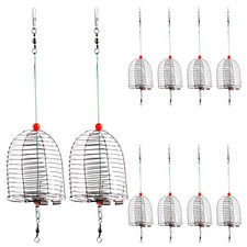10 Pcs Feeder Bait Cage Tool Fishing for Carp Container with Compartments