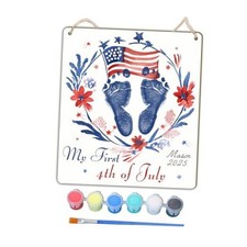Custom Baby Handprint Kit for My First 4th My first 4th of July Vintage Flower