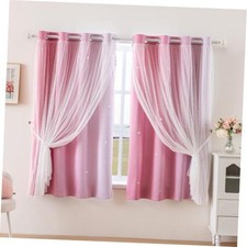 Pink Curtains for Girls Bedroom 63 Inches 34"W x 63"L Pack of 2 Light Pink