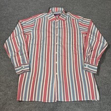 Ralph Lauren Purple Label Shirt Mens Large Striped Button Up Shirt Made in Italy