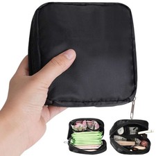 USA Portable Sanitary Napkin Bag Zipper Makeup Period Pad Travel Pouch for Women