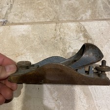 Vintage Carpenter Hand Plane, Old Woodworking Tool, Smooth Bed, 7" made in USA