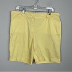 Talbots Yellow Cotton Spandex Bermuda Shorts 12