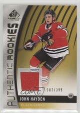 2017-18 SP Game Used Authentic Rookies Gold Jersey 307/399 John Hayden #117 9mo