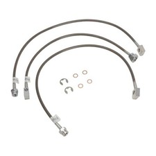 Stainless Brake Hose Line Kit for 1989-98 Chevy GMC K1500 K2500 4WD 4" Lift