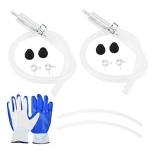 2set Brake Bleeder Hose One Way Check Valve Tube Bleeding Tool Kit for white