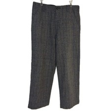 COMME des GARCONS Checked Cropped Pants Black Winter Stylish Used