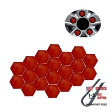 20 Pcs Car Wheel Nut Caps0.83 Inches Universal Lug Nut Covers Bolt 21mm Red 20 Pcs Car Wheel Nut Caps0.83 Inches Universal Lug Nut Covers Bolt 21mm Red