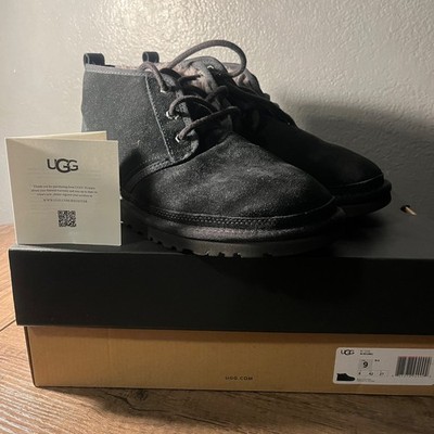 UGG Neumel Men's Suede Wool Chukka Boots - Black - Size 9