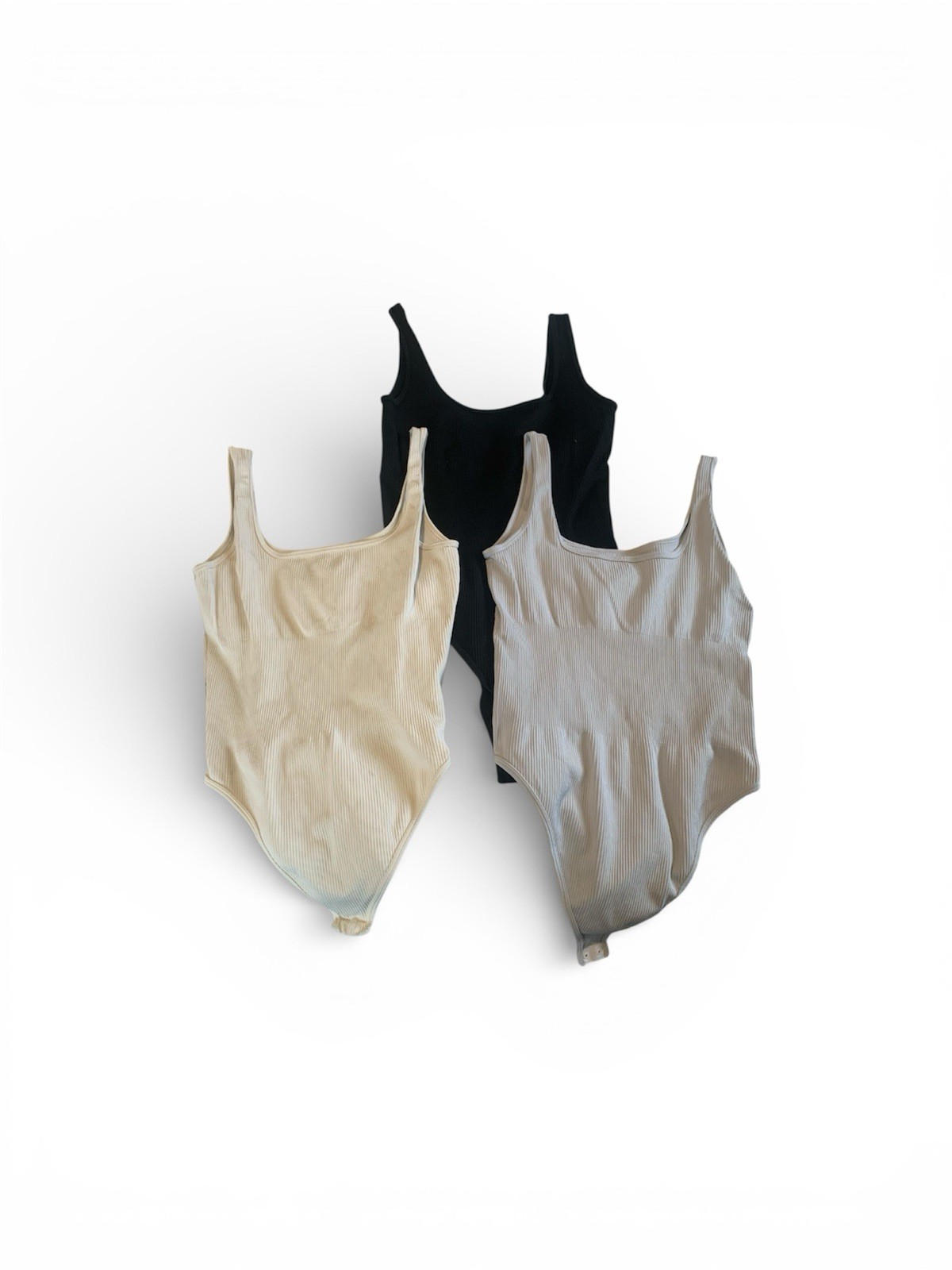 BUNDLE Of 3 Snatching Ribbed Basic Body Suit Tank… - image 1