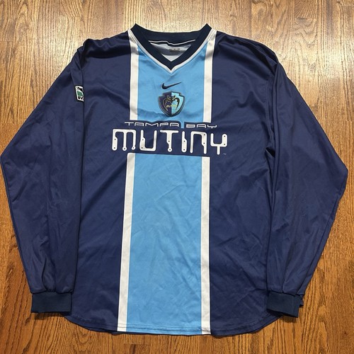 2000-2001 Nike Tampa Bay Mutiny Home Long Sleeve Jersey Shirt Kit DriFit Sz XL