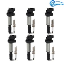6 Ignition Coil & Spark Plugs For BMW 325i 328i 330i 530i X3 X5 X6 UF515 UF522