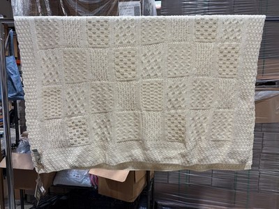 Aran Sweater Market - Natural Merino Wool Throw - 60'' x 50''