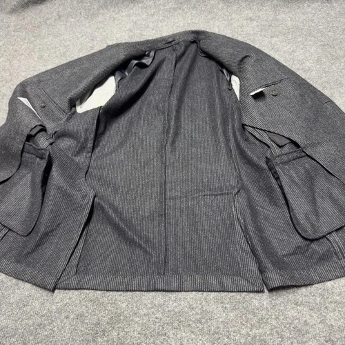 Officine Générale 100% Wool Chalkstripe Jacket Sport Blazer Men EU 50 US 40 Gray image 3