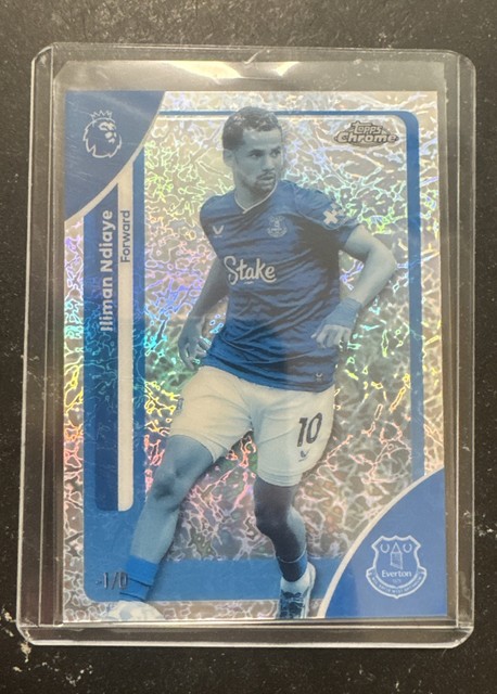 2026 Topps Chrome Premier League Everton Iliman Ndiaye Frozen Refractor -1 /0