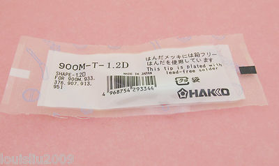 1pc 900M-T-1.2D Replace Soldering Solder Leader-Free Solder Iron Tip F Hakko 936