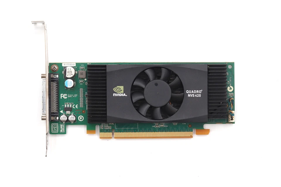 Nvidia Quadro NVS 420 512MB GDDR3 PCIe x16 Graphics Card Dell P/N: 0K722J Tested - Image 2 of 4