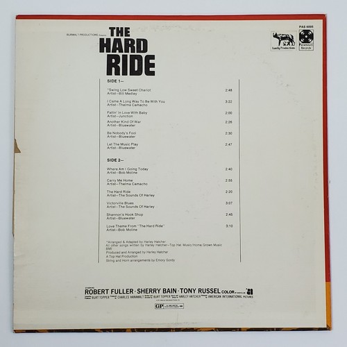 The Hard Ride 1971 Soundtrack Biker Psych VINYL LP Harley Hatcher HTF PROMO Hype - Picture 12 of 12