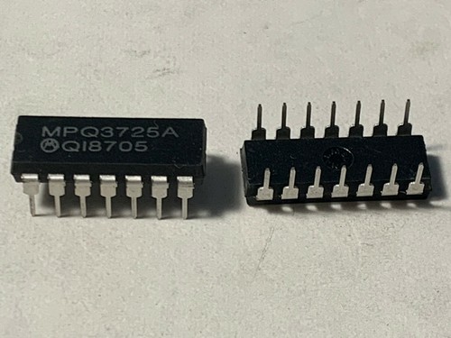 Motorola IC-MPQ3725A- BJT NPN Quad Transistor- DIP-14. - Picture 2 of 3