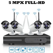 Wireless IP Video Surveillance Kit 5MP NVR 4Channel 4 Cameras